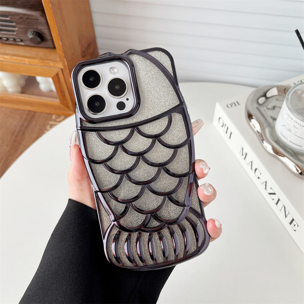 For iPhone 13 Pro Case Sparkly Soft TPU Fish Shape Electroplating Phone Cover For iPhone 13 Pro Case Sparkly Soft TPU Fish Shape Electroplating Phone Cover